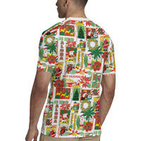 Hawaiian Santa Christmas Pattern Rugby Jersey White Version - Wonder Print Shop