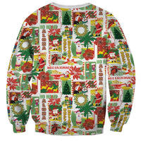 Hawaiian Santa Christmas Pattern Sweatshirt White Version - Wonder Print Shop