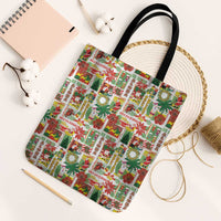 Hawaiian Santa Christmas Pattern Tote Bag White Version - Wonder Print Shop