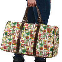 Hawaiian Santa Christmas Pattern Travel Bag White Version - Wonder Print Shop