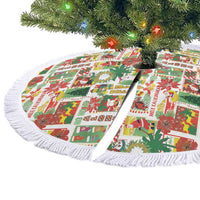 Hawaiian Santa Christmas Pattern Tree Skirt White Version - Wonder Print Shop