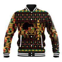 Kwanzaa Festival Baseball Jacket Kinara Candles African Pattern - Wonder Print Shop