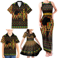 Kwanzaa Festival Family Matching Tank Maxi Dress and Hawaiian Shirt Kinara Candles African Pattern - Wonder Print Shop