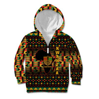 Kwanzaa Festival Kid Hoodie Kinara Candles African Pattern - Wonder Print Shop
