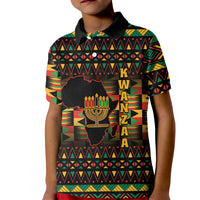Kwanzaa Festival Kid Polo Shirt Kinara Candles African Pattern - Wonder Print Shop