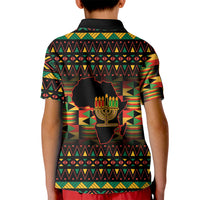 Kwanzaa Festival Kid Polo Shirt Kinara Candles African Pattern - Wonder Print Shop