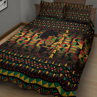 Kwanzaa Festival Quilt Bed Set Kinara Candles African Pattern - Wonder Print Shop