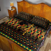 Kwanzaa Festival Quilt Bed Set Kinara Candles African Pattern - Wonder Print Shop