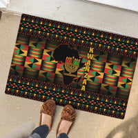 Kwanzaa Festival Rubber Doormat Kinara Candles African Pattern - Wonder Print Shop