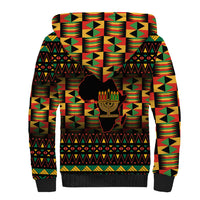 Kwanzaa Festival Sherpa Hoodie Kinara Candles African Pattern - Wonder Print Shop