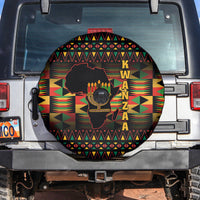 Kwanzaa Festival Spare Tire Cover Kinara Candles African Pattern - Wonder Print Shop