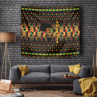 Kwanzaa Festival Tapestry Kinara Candles African Pattern - Wonder Print Shop