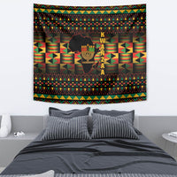 Kwanzaa Festival Tapestry Kinara Candles African Pattern - Wonder Print Shop