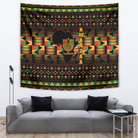Kwanzaa Festival Tapestry Kinara Candles African Pattern - Wonder Print Shop