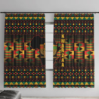 Kwanzaa Festival Window Curtain Kinara Candles African Pattern - Wonder Print Shop