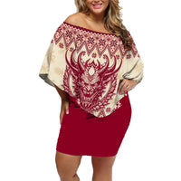 Austria Christmas Family Matching Off Shoulder Short Dress and Hawaiian Shirt Krampus Xmas Pattern - Wonder Print Shop