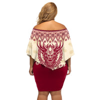 Austria Christmas Family Matching Off Shoulder Short Dress and Hawaiian Shirt Krampus Xmas Pattern - Wonder Print Shop