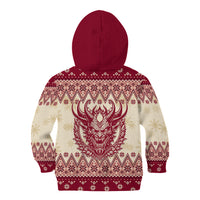 Austria Christmas Kid Hoodie Krampus Xmas Pattern - Wonder Print Shop