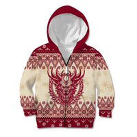Austria Christmas Kid Hoodie Krampus Xmas Pattern - Wonder Print Shop