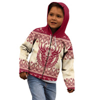 Austria Christmas Kid Hoodie Krampus Xmas Pattern - Wonder Print Shop