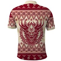 Austria Christmas Polo Shirt Krampus Xmas Pattern - Wonder Print Shop