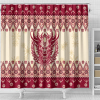 austria-christmas-shower-curtain-krampus-xmas-pattern