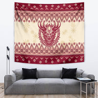 Austria Christmas Tapestry Krampus Xmas Pattern - Wonder Print Shop