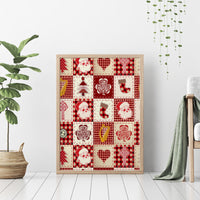 Ireland Christmas Canvas Wall Art Irish Celtic Xmas Patchwork Style - Wonder Print Shop