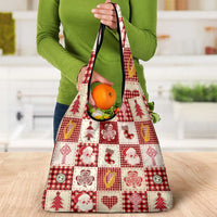 Ireland Christmas Grocery Bag Irish Celtic Xmas Patchwork Style
