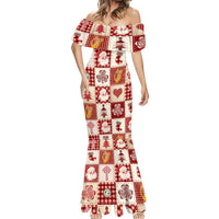 Ireland Christmas Mermaid Dress Irish Celtic Xmas Patchwork Style - Wonder Print Shop