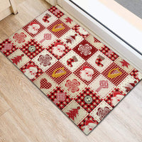 Ireland Christmas Rubber Doormat Irish Celtic Xmas Patchwork Style - Wonder Print Shop