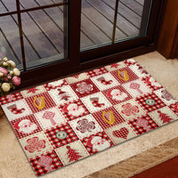Ireland Christmas Rubber Doormat Irish Celtic Xmas Patchwork Style - Wonder Print Shop