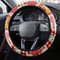 Ireland Christmas Steering Wheel Cover Irish Celtic Xmas Patchwork Style - Wonder Print Shop