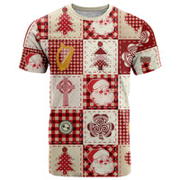 Ireland Christmas T Shirt Irish Celtic Xmas Patchwork Style - Wonder Print Shop