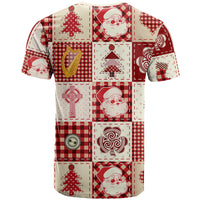 Ireland Christmas T Shirt Irish Celtic Xmas Patchwork Style - Wonder Print Shop