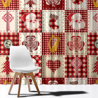 Ireland Christmas Window Curtain Irish Celtic Xmas Patchwork Style - Wonder Print Shop