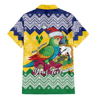 Personalized Saint Vincent and the Grenadines Christmas Family Matching Mermaid Dress and Hawaiian Shirt Santa Vincent Parrot - Wonder Print Shop