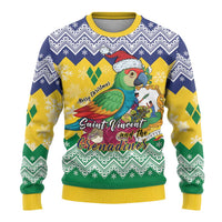 Saint Vincent and the Grenadines Christmas Ugly Christmas Sweater Santa Vincent Parrot - Wonder Print Shop