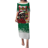 Morocco Christmas Puletasi Santa Lion With Rose Xmas Vibe - Wonder Print Shop