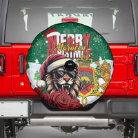 Morocco Christmas Spare Tire Cover Santa Lion With Rose Xmas Vibe - Wonder Print Shop