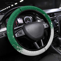 Morocco Christmas Steering Wheel Cover Santa Lion With Rose Xmas Vibe - Wonder Print Shop