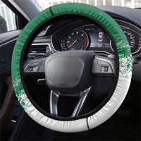 Morocco Christmas Steering Wheel Cover Santa Lion With Rose Xmas Vibe - Wonder Print Shop