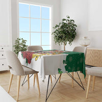 Morocco Christmas Tablecloth Santa Lion With Rose Xmas Vibe - Wonder Print Shop