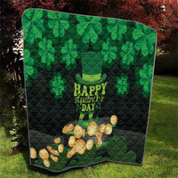 Ireland St Patrick's Day Quilt Irish Shamrocks Leprechaun - Wonder Print Shop