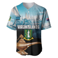Personalised British Virgin Islands Baseball Jersey Vigilate Golden Lamps