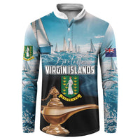 Personalised British Virgin Islands Button Sweatshirt Vigilate Golden Lamps