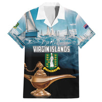 Personalised British Virgin Islands Family Matching Long Sleeve Bodycon Dress and Hawaiian Shirt Vigilate Golden Lamps - Wonder Print Shop