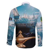 Personalised British Virgin Islands Family Matching Long Sleeve Bodycon Dress and Hawaiian Shirt Vigilate Golden Lamps - Wonder Print Shop