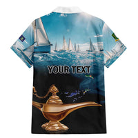 Personalised British Virgin Islands Family Matching Mermaid Dress and Hawaiian Shirt Vigilate Golden Lamps - Wonder Print Shop