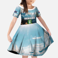 Personalised British Virgin Islands Family Matching Off Shoulder Maxi Dress and Hawaiian Shirt Vigilate Golden Lamps - Wonder Print Shop